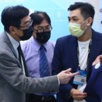 Exhibitor was introducing the smart textiles products in Medical Taiwan 2022