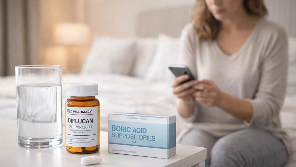 Can I take boric acid and diflucan together