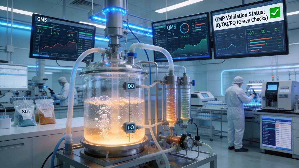 Biopharmaceutical processing and quality systems