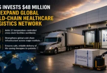 UPS Invests $48M to Advance Cold-Chain Healthcare Logistics Infographic: UPS invests $48 million to expand global cold-chain healthcare logistics network with worldwide facilities and temperature-controlled transport.