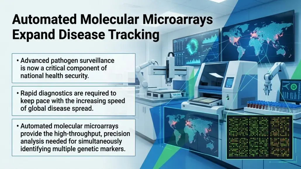 Automated Molecular Microarrays Expand Disease Tracking