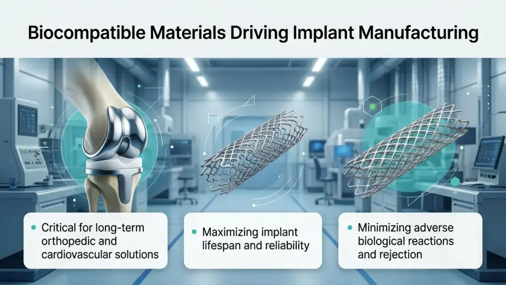 Biocompatible Materials Driving Implant Manufacturing