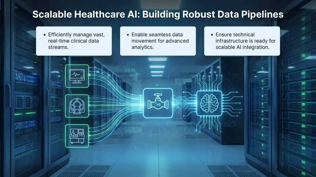 Clinical Data Pipelines Supporting Scalable Healthcare AI