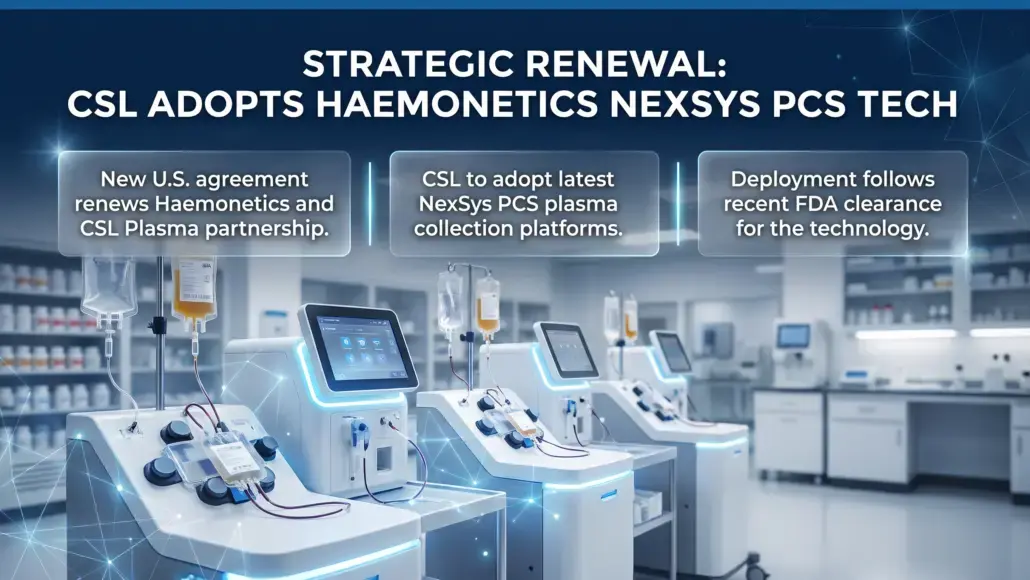 Haemonetics Reconnects with CSL in US Plasma Collection Deal