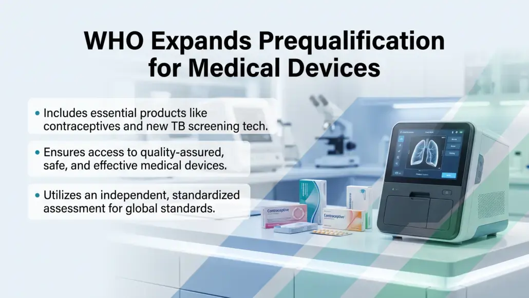WHO Expands Prequalification Programme for Medical Devices