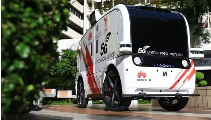 Huawei's 5G autonomous vehicle to deliver medical supplies in Thailand smart hospital