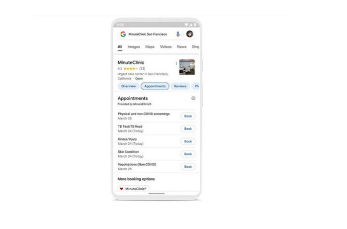 Google Search To Schedule Medical Appointments And Checkups